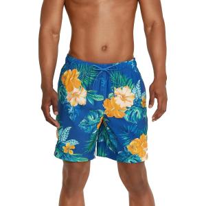 imageSpeedo Mens Swim Trunk Mid Length Redondo FloralFine Palace Blue