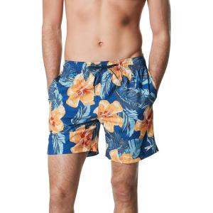 imageSpeedo Mens Swim Trunk Mid Length Redondo FloralVibe Delphinium Blue