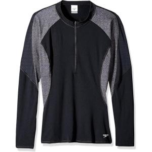 imageSpeedo Womens Precision Pleat Zip RashguardSpeedo BlackGrey