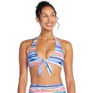 imageSpeedo Womens Swimsuit Bikini Top VNeck HalterBrushed Stripe