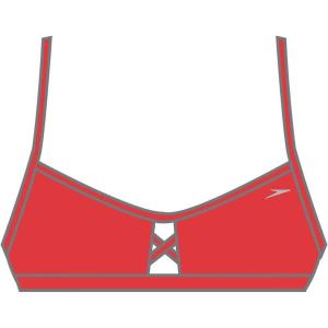 imageSpeedo Womens Swimsuit Top Bikini Endurance Lite Tie Back SolidSpeedo Red