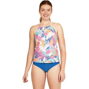 imageSpeedo Womens Swimsuit Top Tankini Adjustable High NeckTexture Tropical