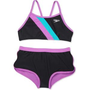 imageSpeedo Womens Swimsuit Two Piece Bikini Boy Short SetSpeedo Black