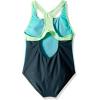 imageSpeedo Girls Swimsuit One Piece Mesh Splice Thick StrapAsphalt