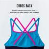 imageSpeedo Girls Swimsuit One Piece Solid Cross Back Multi Straps