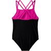 imageSpeedo Girls Swimsuit One Piece Solid Cross Back Multi Straps