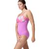 imageSpeedo Womens Endurance Color Top One Piece SwimsuitKaluna Floral Neon Violet
