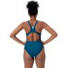 imageSpeedo Womens Short Sleeve ZipHigh Neck Dark Teal