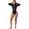 imageSpeedo Womens Short Sleeve ZipLS Zip Raspberry Fill