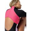 imageSpeedo Womens Short Sleeve ZipLS Zip Raspberry Fill