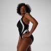 imageSpeedo Womens Swimsuit One Piece Creora Highclo Quantum Splice High Cut Solid
