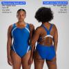 imageSpeedo Womens Swimsuit One Piece Creora Highclo Quantum Splice High Cut Solid