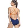 imageSpeedo Womens Swimsuit One Piece Endurance Cross Back Solid Adult Team ColorsSpark NavyOrange