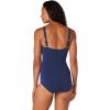 imageSpeedo Womens Swimsuit One Piece Endurance Shirred Tank Moderate CutPeacoat