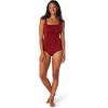 imageSpeedo Womens Swimsuit One Piece Endurance Shirred Tank Moderate CutRhubarb