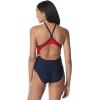 imageSpeedo Womens Swimsuit One Piece Quantum Splice Thin Strap High Cut SolidFusion RedWhiteBlue