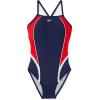 imageSpeedo Womens Swimsuit One Piece Quantum Splice Thin Strap High Cut SolidFusion RedWhiteBlue