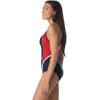 imageSpeedo Womens Swimsuit One Piece Quantum Splice Thin Strap High Cut SolidFusion RedWhiteBlue