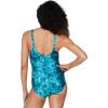 imageSpeedo Womens Swimsuit One Piece Sweetheart Moderate CutFancy Floral Ocean Depths