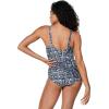 imageSpeedo Womens Swimsuit One Piece Sweetheart Moderate CutFinger Print Peacoat