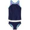 imageSpeedo Girls Swimsuit Two Piece Tankini Thick StrapBlue Harmony Mesh