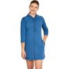 imageSpeedo Womens Hooded Aquatic Fitness Robe and CoverUp with Full Front ZipBright Cobalt