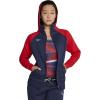 imageSpeedo Womens Sweatshirt Full Zip Hooded Jacket Team Warm UpRedWhiteBlue