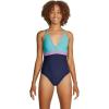 imageSpeedo Womens Swimsuit One Piece Adjustable Crossback Contemporary CutPorcelain