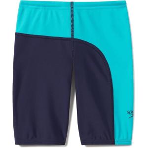 imageSpeedo Boys Swimsuit Jammer Begin to Swim SolidBlock Scuba Blue