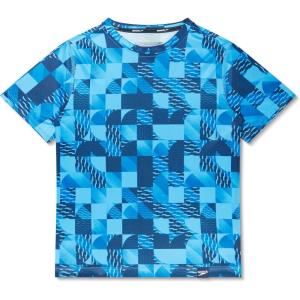 imageSpeedo Boys Uv Swim Shirt Short Sleeve Tee GraphicPool Tile