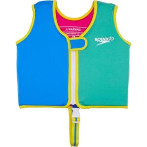 imageSpeedo Kids Begin to Swim Flotation Classic Life Vest UPF 50Bondi BlueFake Green