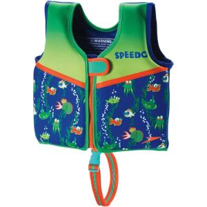 imageSpeedo Kids Begin to Swim Flotation Classic Life Vest UPF 50Sapphire Blue Printed
