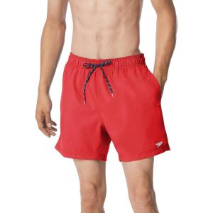 imageSpeedo Mens Swim Trunk Knee Length Volley Comfort Liner Solid16 Speedo Red