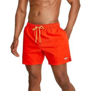 imageSpeedo Mens Swim Trunk Knee Length Volley Comfort Liner Solid16 Spicy Orange