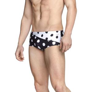 imageSpeedo Mens Swimsuit Euro Brief Endurance PrintedBlackWhite