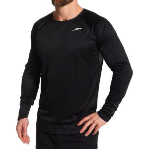 imageSpeedo Mens UV Swim Shirt Basic Easy Long Sleeve Regular FitAnthracite