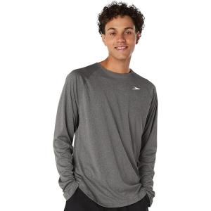 imageSpeedo Mens UV Swim Shirt Basic Easy Long Sleeve Regular FitVolcanic Ash