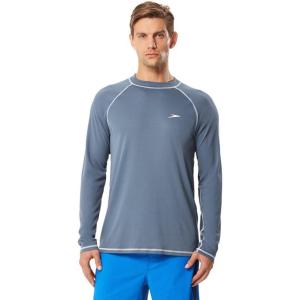 imageSpeedo Mens UV Swim Shirt Long Sleeve Loose Fit Easy TeeLoose Deep Steel