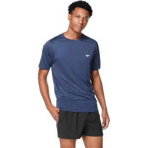 imageSpeedo Mens Uv Swim Shirt Graphic Short Sleeve TeeHorizon Peacoat