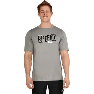 imageSpeedo Mens Uv Swim Shirt Graphic Short Sleeve TeeLettered Monument