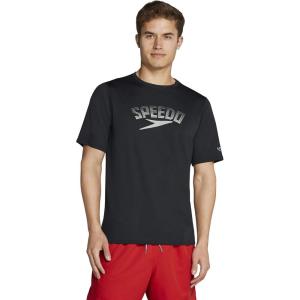 imageSpeedo Mens Uv Swim Shirt Graphic Short Sleeve TeeSpeedo Black