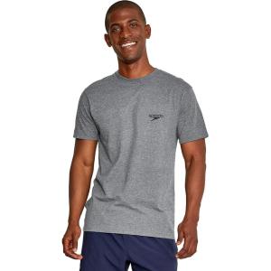 imageSpeedo Mens Uv Swim Shirt Graphic Short Sleeve TeeVan Grey Heather Eco