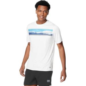 imageSpeedo Mens Uv Swim Shirt Graphic Short Sleeve TeeWave Bright White