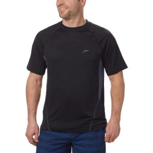 imageSpeedo Mens Uv Swim Shirt Short Sleeve Fitness RashguardBlack