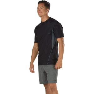 imageSpeedo Mens Uv Swim Shirt Short Sleeve Fitness RashguardSpeedo Black