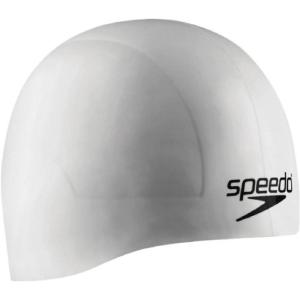 imageSpeedo UnisexAdult Swim Cap Silicone Aqua VWhite