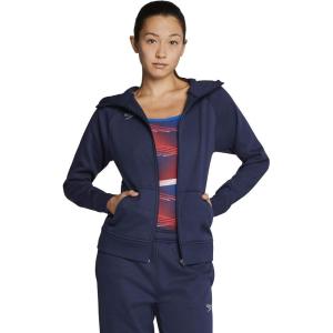 imageSpeedo Womens Sweatshirt Full Zip Hooded Jacket Team Warm UpSpeedo Navy
