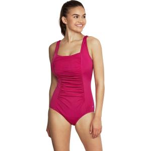 imageSpeedo Womens Swimsuit One Piece Endurance Shirred Tank Moderate CutFestival Fuchsia