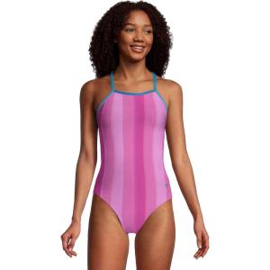 imageSpeedo Womens Swimsuit One Piece Endurance X Back PrintedFuchsia Purple