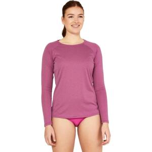 imageSpeedo Womens Uv Swim Shirt Long Sleeve RashguardHeather Festival Fuchsia